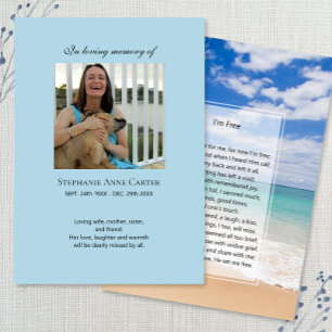 Mémorial photo Je suis Carte de prière gratuite