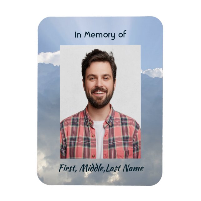 Memorial Photo Prayer Heavenly Sky Magnet (Vertikal)