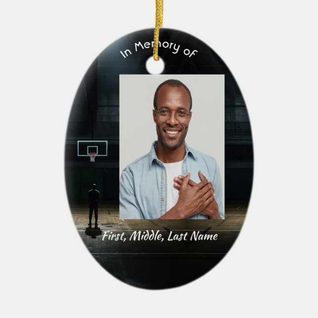  Memorial Pocket Card Basketball Game Keramik Ornament (Vorne)