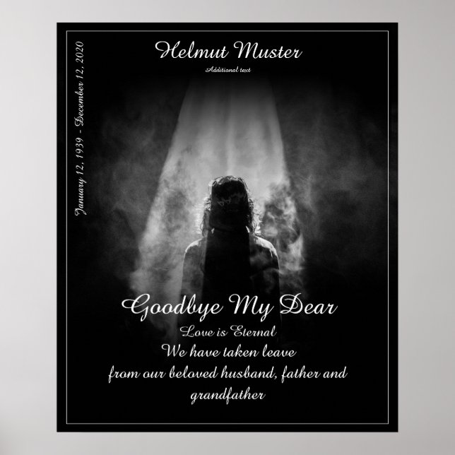 Memorial Poster Into the light - goodbye my dear (Vorne)