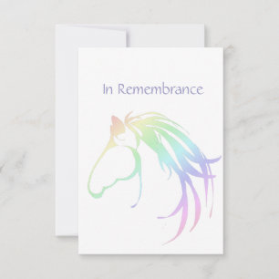 Memorial Service Einladen Wasserfarben Pastel Pfer Einladung