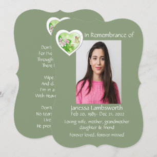 Memorial Service Einladung Wasserfarbe Hummingbird