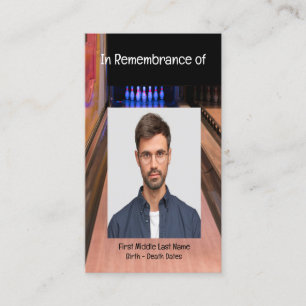 Memorial Service Invitation Bowling Lane Bowler