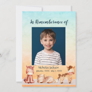 Memorial Service laden Kinder ein Einladung