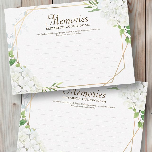 Memorial Simple Floral Geometric Woodsy Foto RSVP Karte (Von Creator hochgeladen)