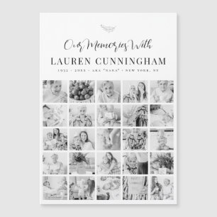 Memorial Simple Modern Minimalistisch 25 Foto Magnetkarte