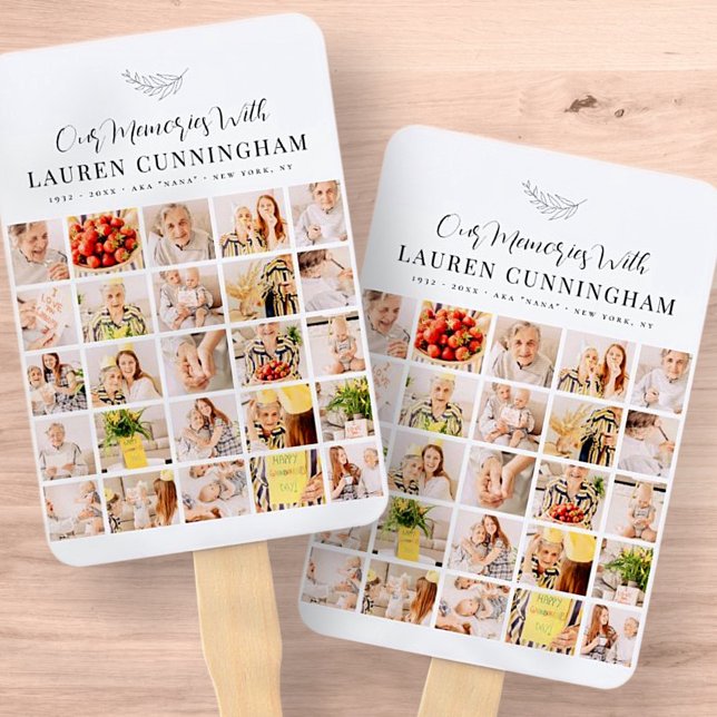 Memorial Simple Modern Minimalistisch 25 FotoColla Fächer (Von Creator hochgeladen)