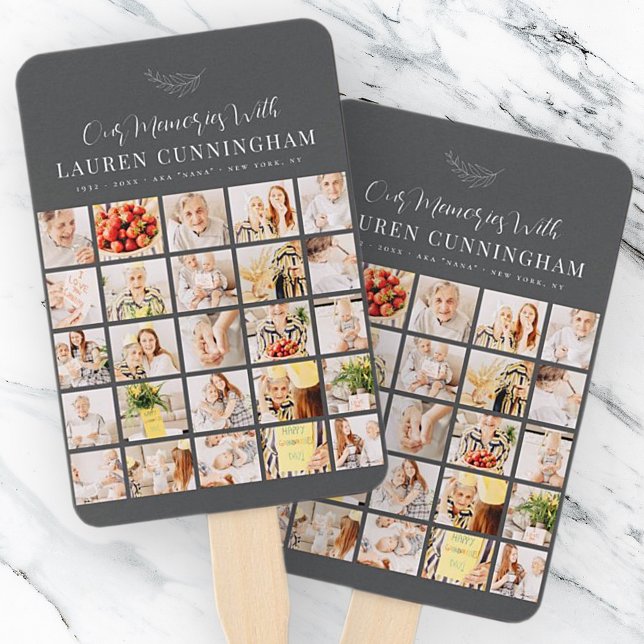 Memorial Simple Modern Minimalistisch 25 FotoColla Fächer (Von Creator hochgeladen)