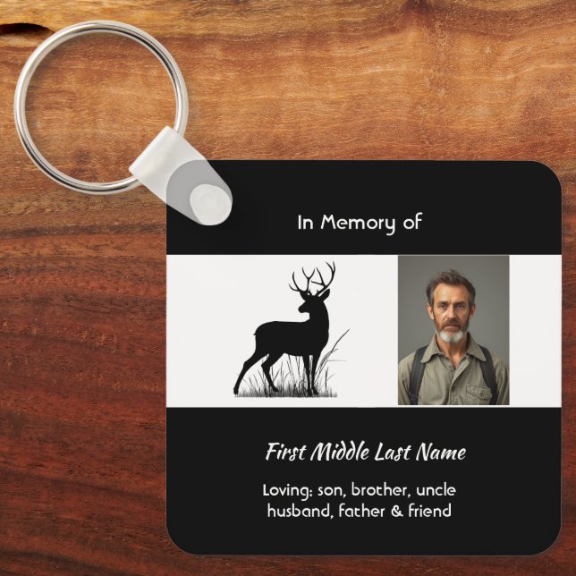  Memorial Stag Deer Outdoorsman Schlüsselanhänger (Vorderseite)