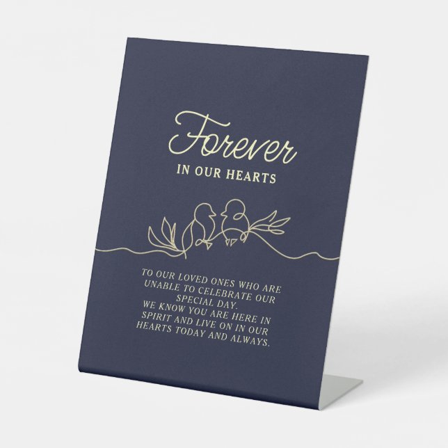 Memorial Table Pedestal Sign Sockelschild (Vorderseite)