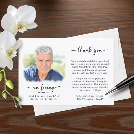 Memorial Thank You Photo In Loving Memory Dankeskarte