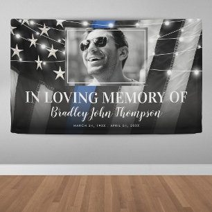 Memorial   Thin Blue Line Banner