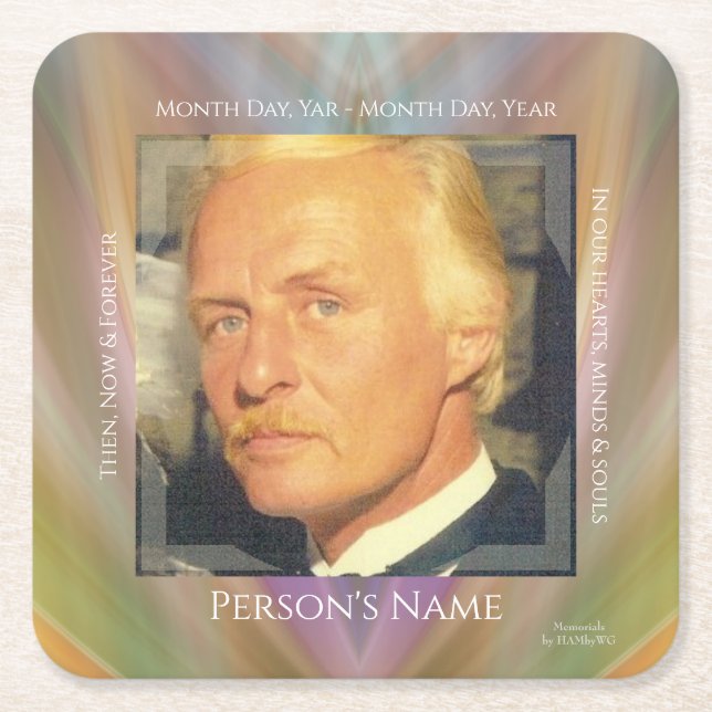 Memorial-Untersetzer, den Sie anpassen - HAMbyWG Rechteckiger Pappuntersetzer (Vorderseite)