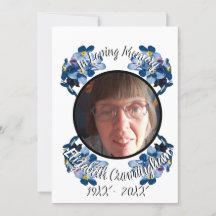 Memorial Vergessen Sie mir nicht Blue Floral Foto