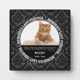 Memorial - Verlust der Katze - Benutzerdefiniertes Fotoplatte