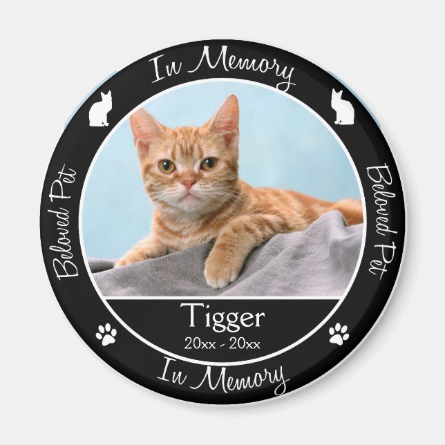 Memorial - Verlust der Katze - Benutzerdefiniertes Magnet (Vorne)