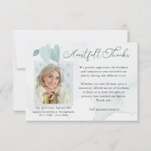 Memorial Watercolor Feuilles Heart Merci photo