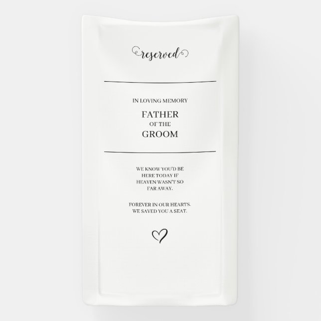 Memorial Wedding Chair Sign Banner (Vertikal)