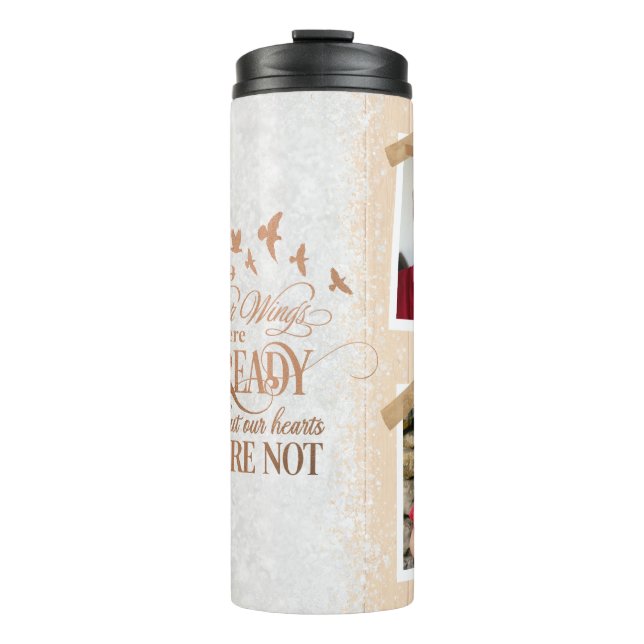 Memorial Your Wings waren fertig Personalisiertes  Thermosbecher (Vorderseite)