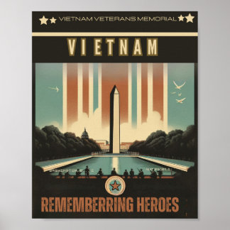 Memorial zu Vietnam Veterans - Washington, D.C. Poster