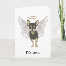 Memorial zum Beileid Black & Tan Chihuahua Karte