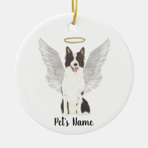 Memorial zum Beileid Border Collie Keramik Ornament