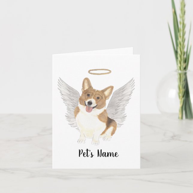 Memorial zum Beileid Red Corgi Karte (Vorderseite)