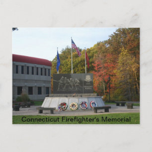 Memorial zum Feuerwehrmann Connecticut Postkarte