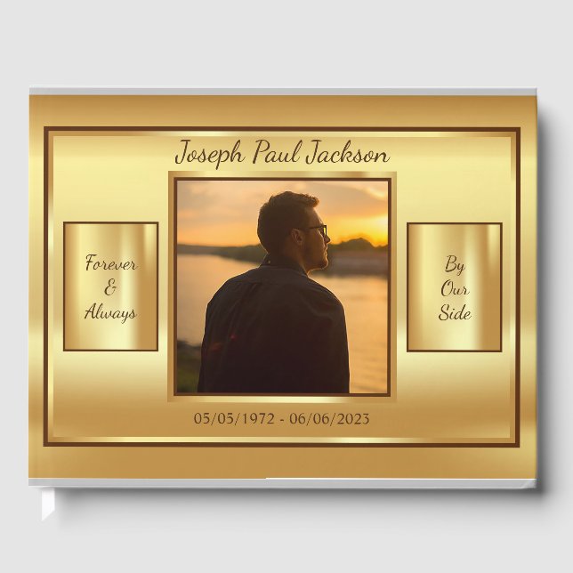 Memorial zum Gold-Foto Gästebuch (Vorderseite)
