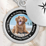 Memorial zum Love Memory Pet Loss Foto Pet Medaillon<br><div class="desc">Ehre deinen besten Freund mit einem Foto Haustier-Gedenkschrank Schließfach Halskette . Dieser einzigartige Denkmalschutz ist das perfekte Geschenk für sich selbst, Familie oder Freunde, um Ihre Liebsten zu ehren. Diese Hundeschlittenhalskette zeichnet sich durch ein einfaches Schwarz-Weiß-Design mit dekorativer Schrift aus. Zitat "In Loving Memory". Passen Sie sich mit Lieblingshund, Katzentier...</div>