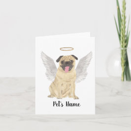 Memorial zum personalisierten Mops Beileid Karte