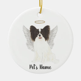 Memorial zum Schwarz-Weiß-Papillon-Beileid Keramik Ornament