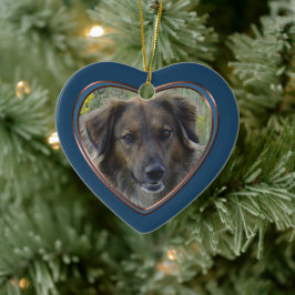 Memorial zum Thema "Blue in My Heart Template" Keramikornament