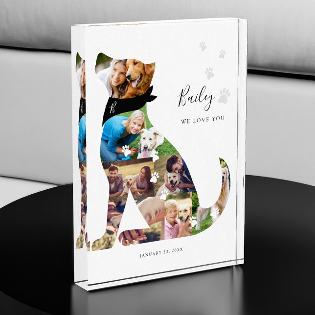 Memorial zum Thema "Love Memory Hund Foto Collage  (Loving Memory Dog Photo Collage Pet Memorial)