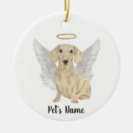 Memorial zur Dackel von Cream Smooth Beileid Keramik Ornament