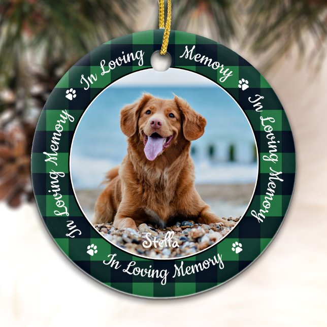 Memorial zur Erinnerung an Karierte Hunde im Gedäc Keramik Ornament (Von Creator hochgeladen)