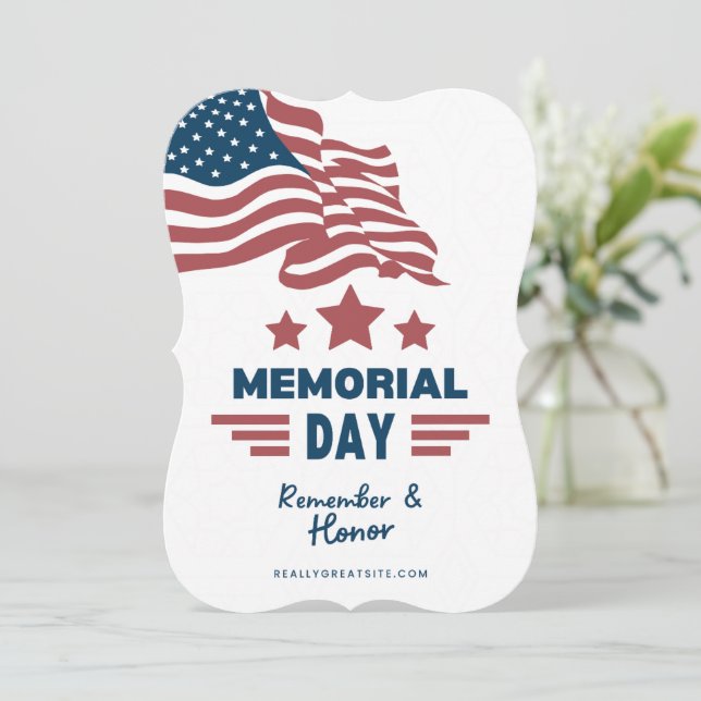 #MemorialDayRemember&HonorEinladung Einladung (Stehend Vorderseite)