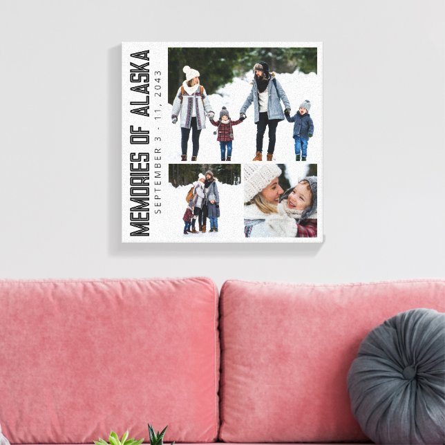 Memories of Alaska Vacation Photo Keepsake Leinwanddruck (Insitu (Wohnzimmer))