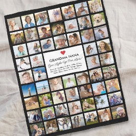 Memory Foto Collage 57 Bilder Einfache Geschenkide Fleecedecke