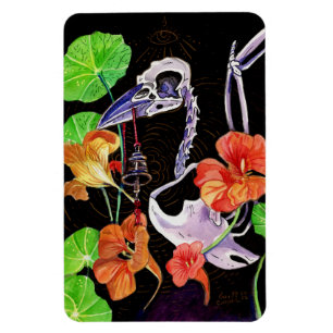 Memory Maps Herbst Vibes Raven Skelett Magnet