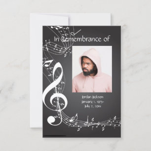 Memoryservice lädt Musiknoten zu benutzerdefiniert Einladung