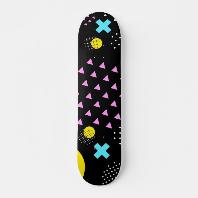 Memphis-Abstraktes Muster Skateboard (Vorne)