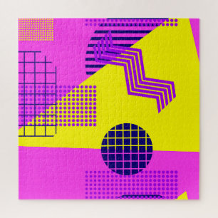 Memphis Achtziger: Geometrische Formen Hintergrund