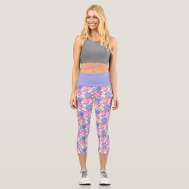 Memphis Active Pink Lilac 80 Capri Leggings