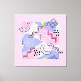 Memphis Active Pink Lilac 80 Leinwanddruck