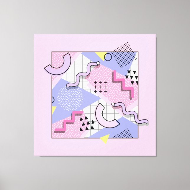 Memphis Active Pink Lilac 80 Leinwanddruck (Vorderseite)