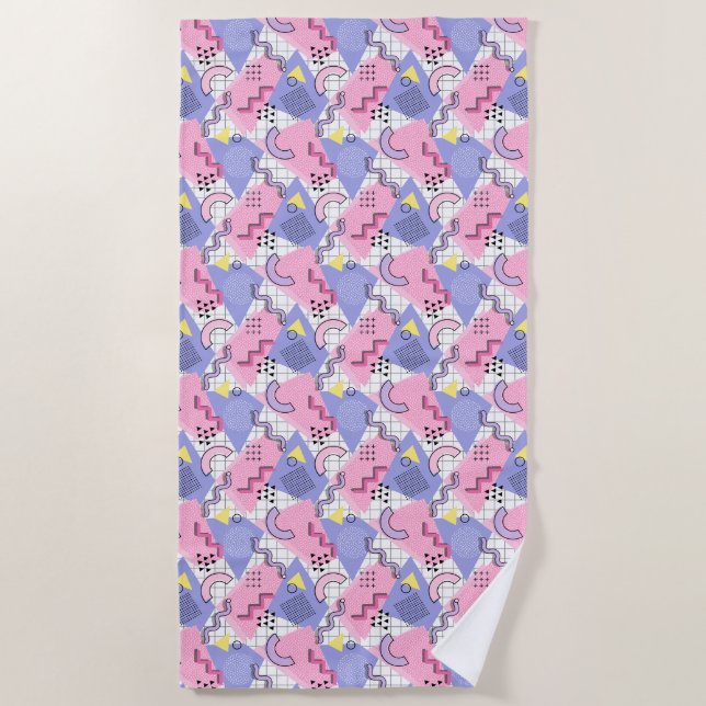 Memphis Active Pink Lilac 80 Strandtuch (Vorderseite)