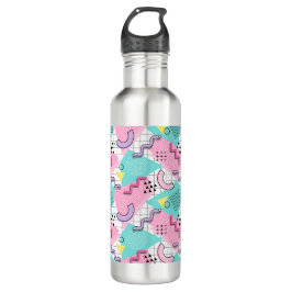 Memphis Active Pink Turquoise der 80er Jahre Edelstahlflasche
