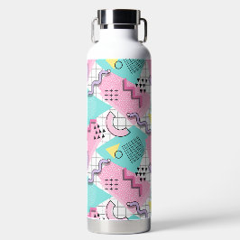 Memphis Active Pink Turquoise der 80er Jahre Trinkflasche