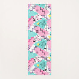 Memphis Active Pink Turquoise der 80er Jahre Yogamatte